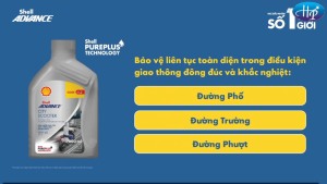 Dầu nhớt tay ga Shell Advance City Scooter 10w30 800ml