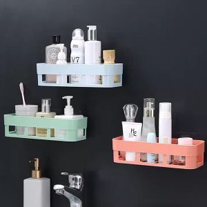 Kệ Nhựa Đựng Đồ Nhà TắmNhà Bếp Hút Chân Không Siêu Chắc Hình Chữ Nhật Kệ nhựa nhà tắm