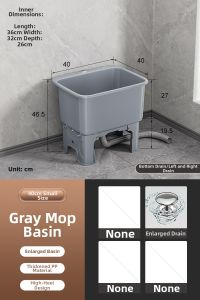 SHENFAN | Large Plastic Mop Bucket with Drain Outdoor