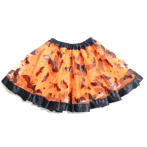 Vintage Halloween Dance Skirt Custom Logo Anti-Static Mesh Tulle Childrens Party Costume for Autumn Season