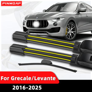 PINMOAP Car Wiper Is Suitable For Maserati Grecale Levante 2016-2025 Natural Rubber Strip Accessories Car Front And Rear Wipers