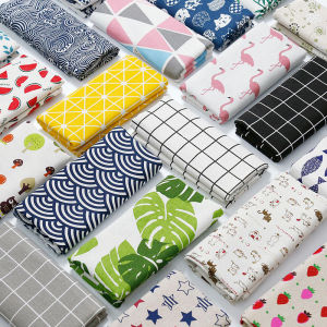 ผ้าลินินผสมผ้าฝ้าย DIY สำหรับผ้าม่าน ผ้าคลุมโซฟา ผ้าลายสก็อต ผ้าพื้นหลังอินส์สไตล์ ผ้าฝ้ายลินินจากจีนแผ่นดินใหญ่