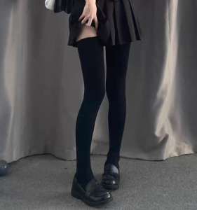 Summer Black Velvet Anti-slip High Tube Stockings JK Thigh Socks Glue Silk Long Tube Socks Japanese Style Home Comfort Stockings