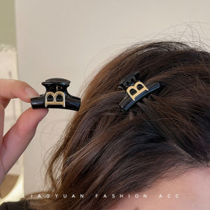 Elegant Black B-Letter Mini Hair Clip East Gate Small Hair Gripper Hair Accessories for Women Styling Tools Hairpins