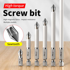 6pcs Non-Slip Magnetic Cross Head Household Electric Driver Screw Set - High Hardness Hand Drill Bits for Electric Screwdrivers