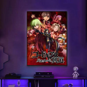 Bandai | Bộ Tranh Kim Cương Ghép Hình Nhân Vật Anime Code Geass - Khu Vực Dán Đầy Đủ Kim Cương Vuông/tròn Tranh Anime Cổ Điển Để Trang Trí Tường