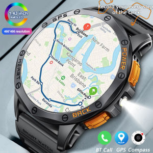 LIGE GPS and Compass Smart Watch Men Full Touch Screen Outdoor Sports Fitness Bracelet Heart Rate Monitor IP68 Waterproof Smart Watch Android iOS