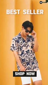 THE ROOMS - เดอะรูม เสื้อช้าง ผลิตในไทย 100% เสื้อฮาวาย โคตรนุ่ม แขนสั้น ไม่ต้องรีด ลายช้างหยัก