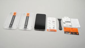 [BUY 1 GET 2] Tempered Glass iPhone 16 15 Series Pro Max Plus Spigen EZ Fit Clear + Camera Lens Protector Spigen Optik Pro Clear