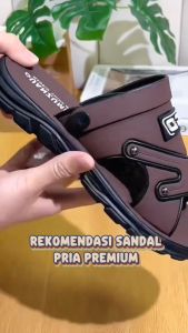 Sandal Pria Selop Kulit Terbaru Kekinian Korea style