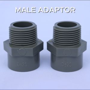 UPVC Gray Fittings 5 pcs of Male Adaptor 1"