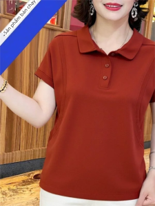 QIAOXIZI | Summer New Arrival Loose Fit Large Size Short Sleeve T-shirt for Mature Women