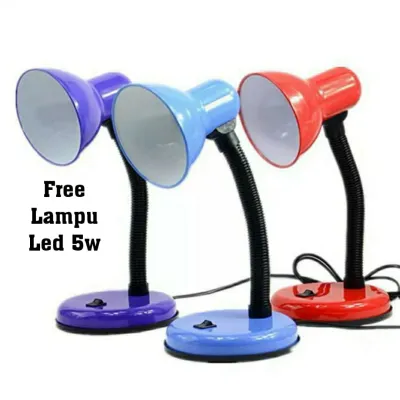 Lampu Meja Belajar Leher Fleksibel