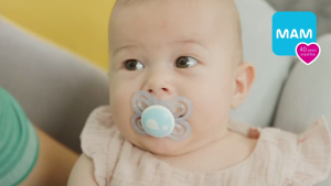 MAM Perfect Night Pacifier 6+ Months Glow in the Dark Baby Soother with Self Sterilising Travel Case (NEW)