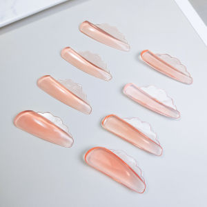 PERMANIA 4 Cặp Miếng Dán Nâng Mi Tự Dính Mềm Mại Có Thể Tái Sử Dụng Bằng Silicon Dùng Cho Việc Uốn Mi Màu Hồng/Cam/Xanh Nhạt