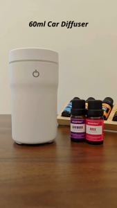 escenteo Ultrasonic Essential Oil Diffuser | Car Home Air Humidifier | Skin Hydrating Moisturizer Mist | Night Light Lamp | EO Fragrance Aromatherapy