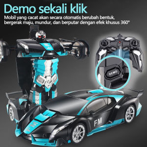 RC Deformasi Mobil Remote Control Mainan Anak Mobil Robot Rechargeable