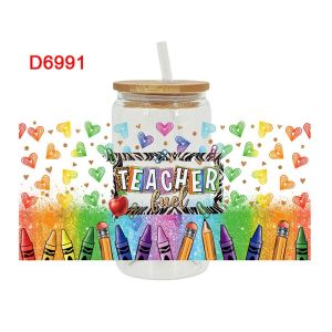 Waterproof Crystal Logo Cup Stickers Cartoon Print Colorful Decorative Labels Glass Decals Seamless Design Home Decoration