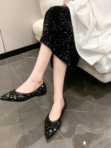 Giày Đế Bằng Mũi Nhọn Kiểu Pháp Cho Nữ Giày Đế Bằng Đế Bằng Mùa Hè Mũi Nhọn Mềm Mại Không Gian Trong Giày Đế Bằng Kiểu Hàn Quốc