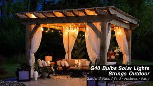 Solar String Light Outdoor Solar Fairy Lights Waterproof Patio Lights With 4000mAh Battery Capacity Solar Power 20M 42 Bulbs