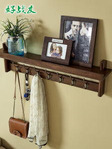 Wooden Wall-Mounted Coat Rack Bedroom Living Room Creative Hook Hanging Closet Organizer Economic Type Adult Furniture
