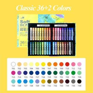 Kuelox Soft Oil Pastel 24/36/48 Solid Paint Stick Washable Drawing Classic Macaron Morandi Artist Crayon For Gift Art Supplies