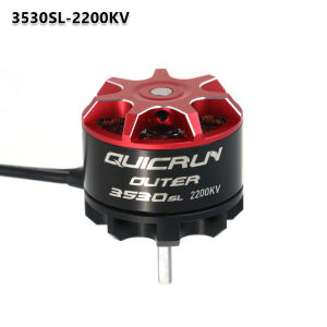 HobbyWing QuicRun 3530SL Động Cơ Không Chổi Than Không Cảm Biến 1700KV 2200KV WP-10BL80 ESC Cho Xe Bánh Xích RC 1/10 1/12 Kim Loại 80A