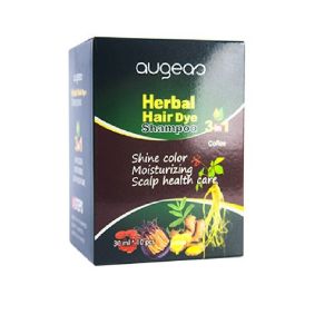 30ml X10 Herbal Natural Plant Hair Dye Shampoo Fast Grey Hair Dyed Black 6 Color Coffee Red Purple Salon & Home Hair Color