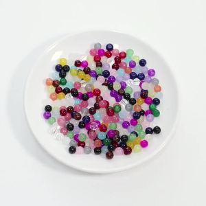 50pcs/lot 6mm Multicolor Glass Round Beads For Jewelry Making Loose Spacer Beads DIY Charms Bracelet Necklace Supplies Wholesale