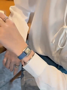 DGC Jam Tangan Wanita Square Women Watch Leather Strap Korean Style Quartz Diamond Vintage Small Dial Jam Perempuan