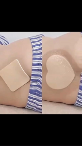 5Pcs เตียงแพทย์ แพทช์กดแผลในแผลการแต่งตัวโฟมเจลซิลิโคนสำหรับการแต่งตัวของบั้นท้าย polyurethane โฟม