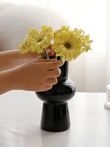 Glass Vase Home Decor European Simple Retro Desktop Ornaments Wholesale Flower Arrangement Vase
