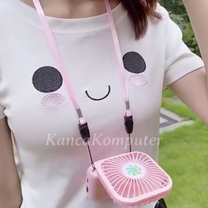 Herectw Kipas Angin Portable Hanging Neck Foldable 3 Kecepatan 400mAh - J-400