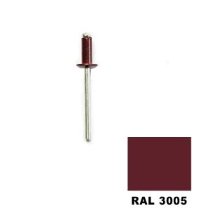 50PCS 5/32" RAL3005 Burgundy Blind Rivets Aluminium Steel Painted Rivets Colored Pop End Rivet DIY Home Fastener Hardware
