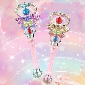 Childrens Girls Princess Music Sound Effects Fantasy Spinning Queen Scepter Magic Wand Lights Play House Magic Wand Toys Gifts
