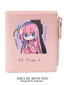 Kawaii Short Anime Wallet for Girls Student Coin Purse Rock Music Theme Cute Cartoon Print Korean Style Youth Fashion Wallet