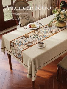 Waterproof Oil-Resistant Easy-Clean Luxury Square Tablecloth
