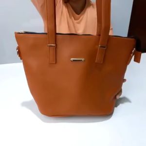 Tote Bag Wanita Elegan Kulit PU untuk Kuliah dan Kerja Desain Modern