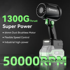 Booster Air Blower 1300G Thrust 55M/S Brushless Turbo Fan Handheld Leaf Blower Dust Blowing Tool For Makita 21V Battery Pin