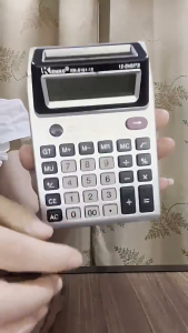 12 Digit Electronic Calculator Dual Display with Money Detector Accounting Calculatos for Home Basic Desktop Office 1 BATTERY