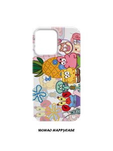 Creative Full Cover Sponge Bob Series Phone Case for Apple iPhone 14 pro Max 13 12 New Model 11 Womens Style Protective Shell
