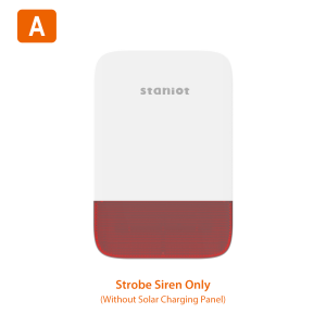 Staniot Wireless Strobe Siren 120dB High Decibel Indoor/Outdoor Waterproof Support Solar Panel Charge Built-in 5000mAh Battery