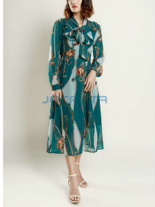 Đầm Chiffon Hoa Văn Phong Cách Cao Cấp Jocasta - Thời Trang Nữ