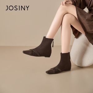 Josiny | Slender Cross Strap Fashion Boots