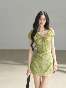 SHAOYEYAN | Breathable Sheer Summer Dress V-Neck Puffy Short