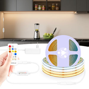 DC24V CCT LED CoB Light Strip Kitchen Cabinet Lamp With Remote Control Dimmable Time Setting On Off6Color Temperatures Switchin