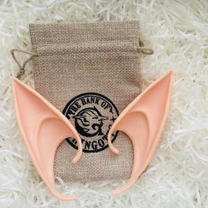 Halloween Elf Ears Earrings Fairy Cosplay Ears Mens Props Light Brown 1 Pair Ears 1 Pc Retro Gifts Sack Goblin Cos Accessory