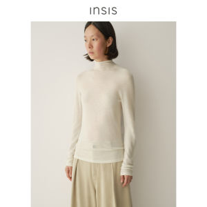 INSIS FEMME | Merino Wool High-Collar Seamless Knit Sweater