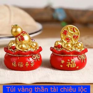 TÚI VÀNG THẦN TÀI CHIÊU LỘC 6*5.5CM