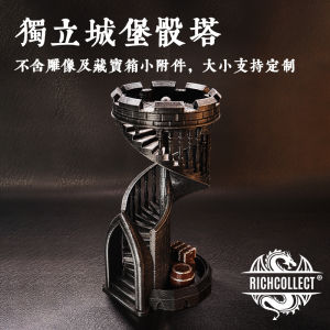 Retro Castle Dice Tower Game Colorful Size Board Game Role Playing Dragon And Underworld Dungeons And Mythos Base Tray